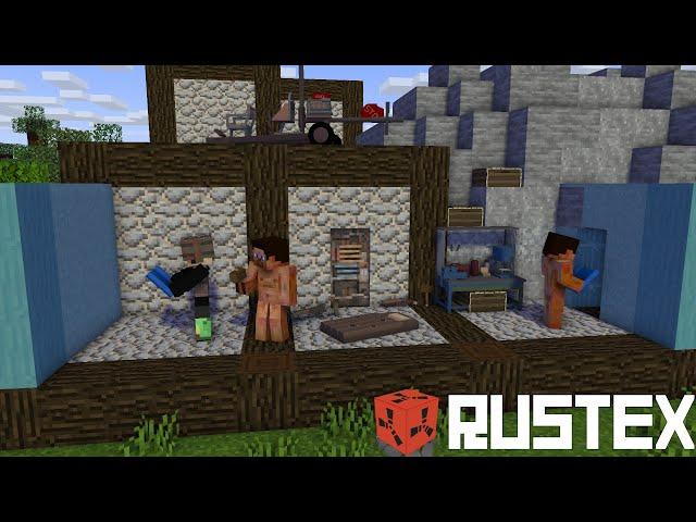 Застроил скалу на проекте RustEx org +розыгрыш #растпвп #minecraft  #rustex @rustex_official