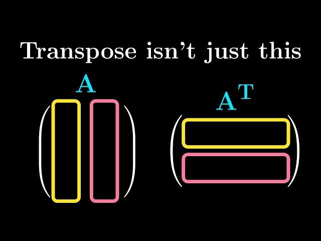 The deeper meaning of matrix transpose