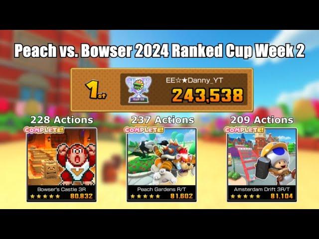 Mario Kart Tour - Peach vs. Bowser Tour (2024) Ranked Cup Week 2 243,538pts