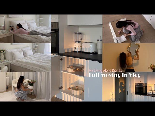 My Livin Alone Diaries| Full moving in vlog, doing it all by myself 