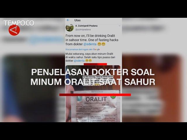 Minum Oralit Saat Sahur, Dokter Gizi Perbolehkan Tapi Hati hati