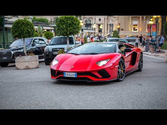 Lamborghini Aventador S Roadster - LOUD Accelerations in Monaco !