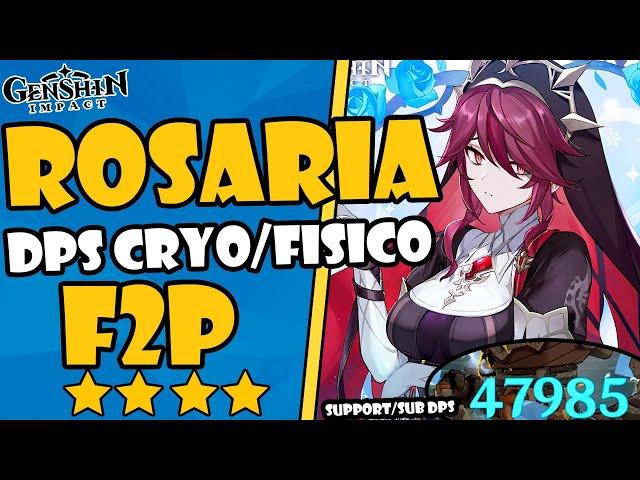 ROSARIA BUILD F2P DPS/SUPPORT||ARTEFACTOS, ARMASGuía completa build rosaria | Genshin Impact 2.6