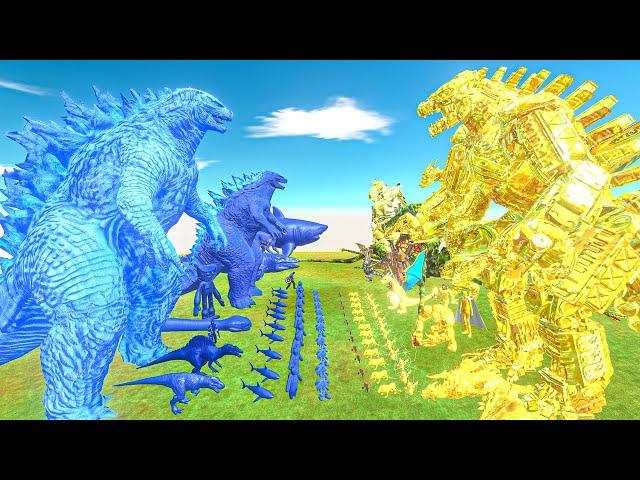 Team Blue Godzilla 2014 x Godzilla 2021 vs Mechagodzilla x Ghidorah Yellow Team - ARBS