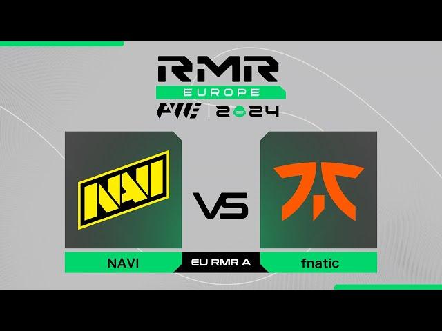 NAVI проти fnatic | PWE CS2 EU RMR A 2024