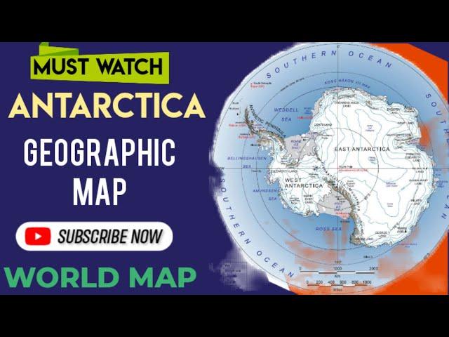 Physical Geography of Antarctica / Map of Antarctica Antarctica Map, World Map Series