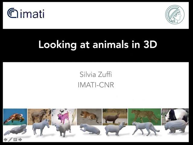 Silvia Zuffi, NR Inst for Applied Mathematics and Information Tech -  "Looking at animals in 3D"