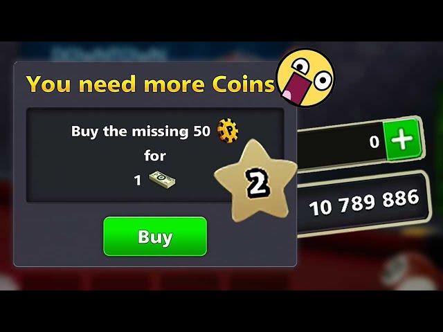 8 ball pool with 0 Coins Level 2  0 To 10M Road 1 Billion