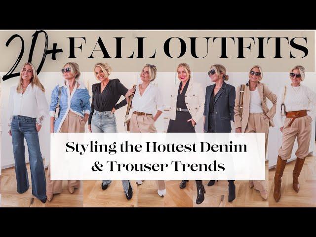 20 Fashionable Fall Outfits You'll Want To Wear All Season Long (Denim Trends, Trousers, & MORE!)