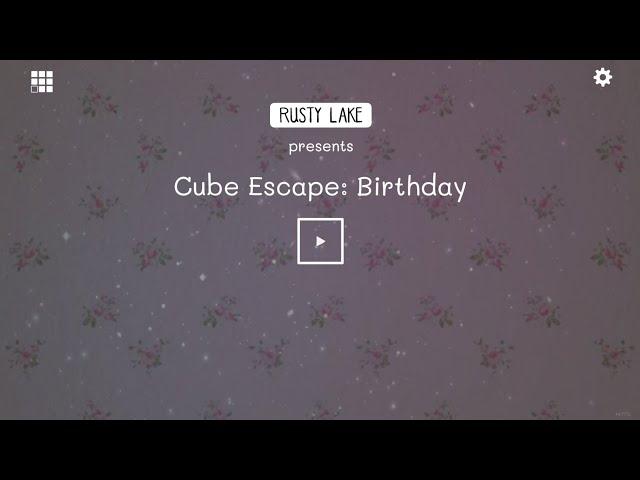 Cube Escape Collection - Birthday Quick Walkthrough All Achievements
