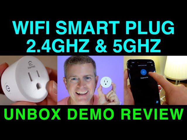 WiFi Smart Plug 5Ghz & 2.4 Ghz App or Voice Control with Alexa by Eightree Demo Review Unboxing