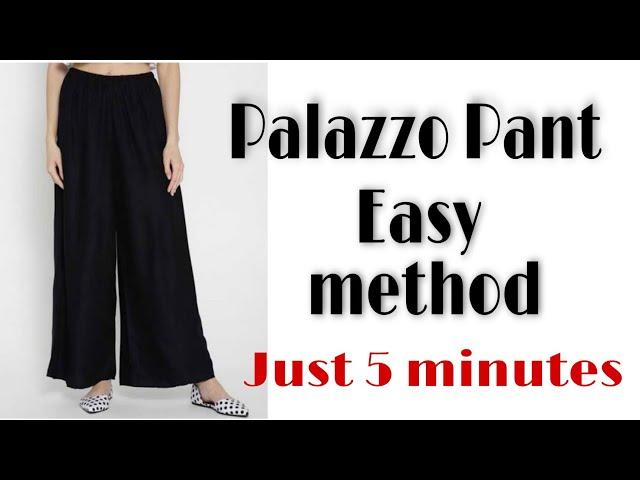 Palazzo pant cutting and stitching/how to stitch palazzo pants/Very easy method