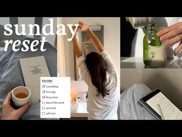 sunday reset routine vlog  how I prepare for the week, deep cleaning & self-care