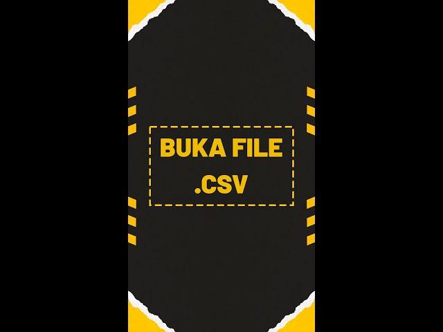 Cara buka file .csv biar tidak berantakan di excel | SHORT | Kaemnur