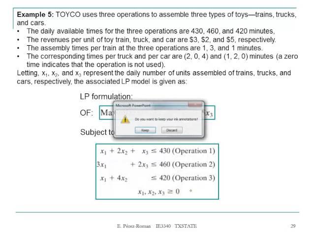 F15: IE 3340 Dual Theory Post Optimal Analysis