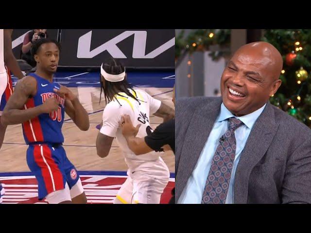 Charles Barkley hilarious reaction to Jordan Clarkson and Ron Holland squaring up 