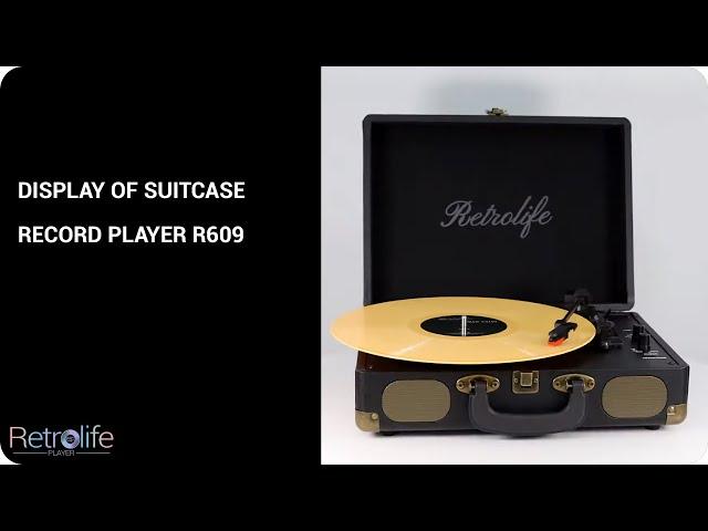 Retrolife  Record Player R609 Suitcase Portable for beginners