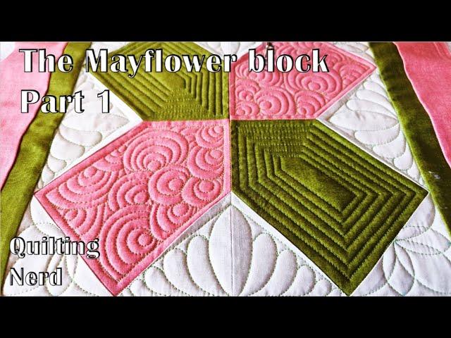 The Mayflower block – one quilting strategy different quilting designs – part 1