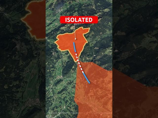 Austria's Most Isolated Village...   #shorts #maps #geography #facts #politics #europe #mapper