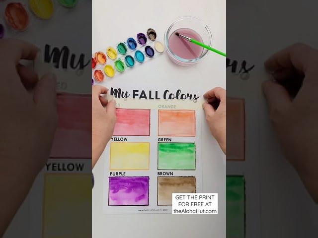 Fall Colors Toddler Activity #preschool #homeschooling #kidsactivities #toddler #kids #watercolor