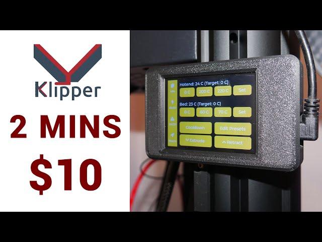 Cheap and easy Klipper touch interface with CYD Klipper