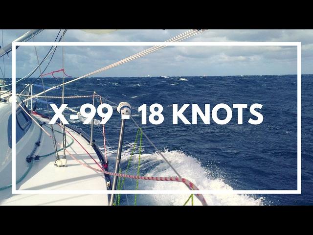 X-99 - Sailing Downwind 18 Knots - Robline Skagen Race