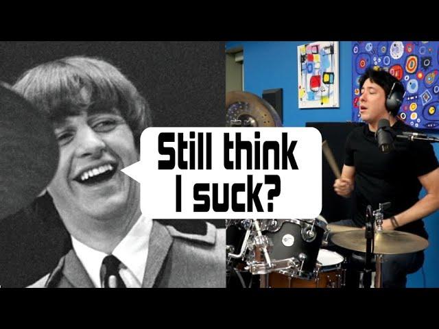 My Drummer Said That RINGO Sucks, So I Dared Him To Play THIS Beatles Beat!