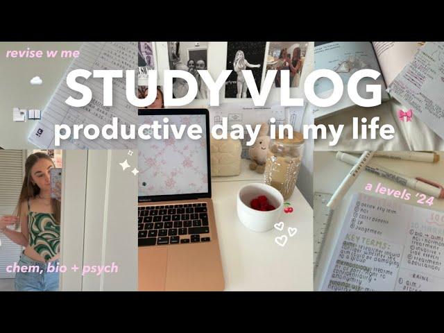 study vlog | day in the life revising for a levels