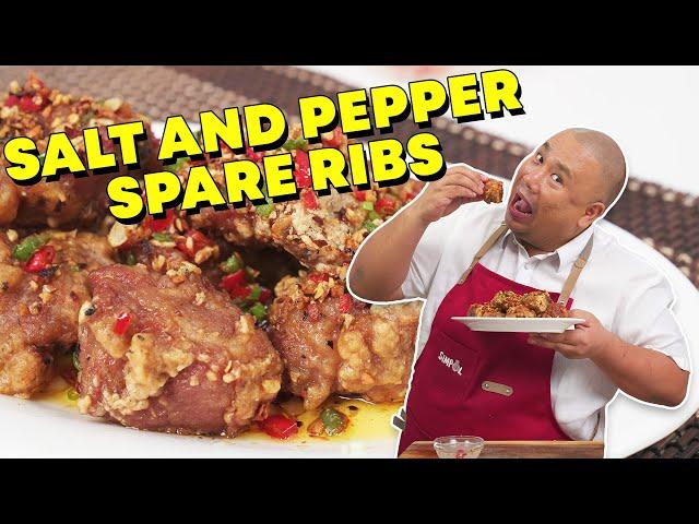 Kayang lutuin ang chinese-resto favorite na Salt & Pepper Spare Ribs Recipe! | SIMPOL | CHEF TATUNG