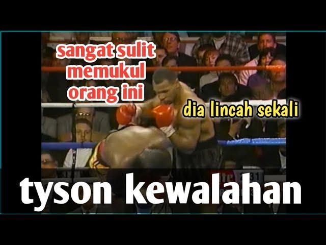 tyson kewalahan memukul orang ini. tyson vs mathis jr