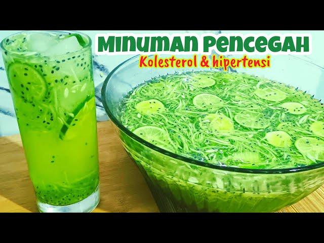 MINUMAN PENCEGAH KOLESTEROL DAN HIPERTENSI, es timun serut jeruk nipis