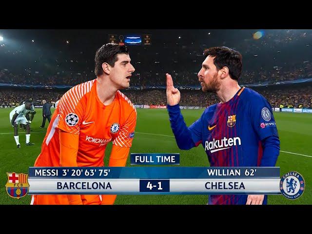 Thibaut Courtois will never forget Lionel Messi's humiliating performance in this match