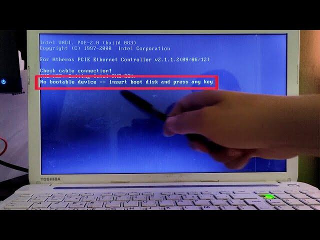 No bootable device -- insert boot disk and press any key - Toshiba , Acer , Hp ... | How To Fix 