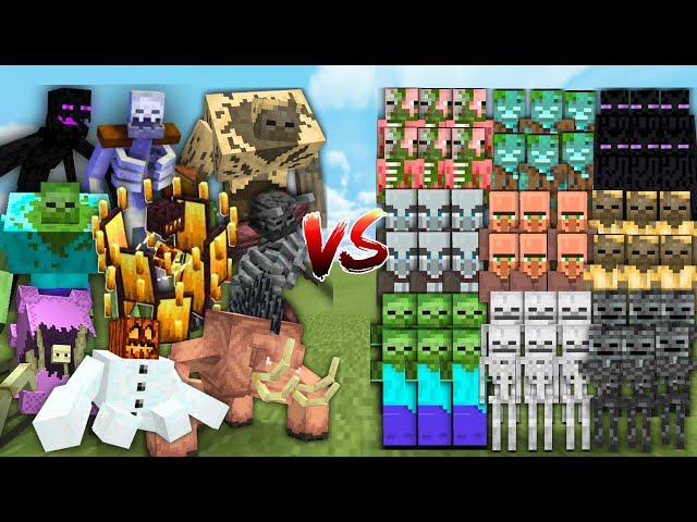 ALL MUTANT MOBS vs MOB ARMY in Minecraft Mob Battle