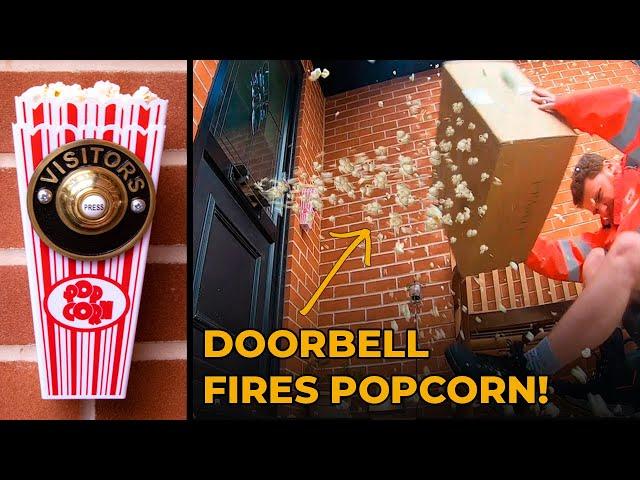 This Crazy Doorbell Fires Popcorn!