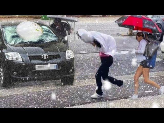 Severe Hail Damages 1,000 Homes and 300 Cars in Catalonia! Spain