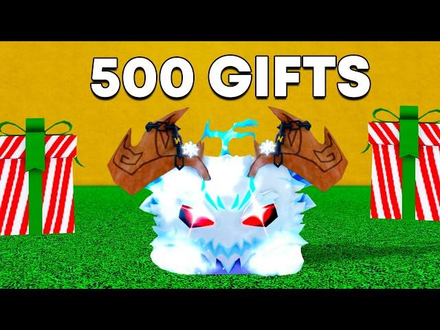 I Unboxed 500 Gifts to get this.... in Blox fruits