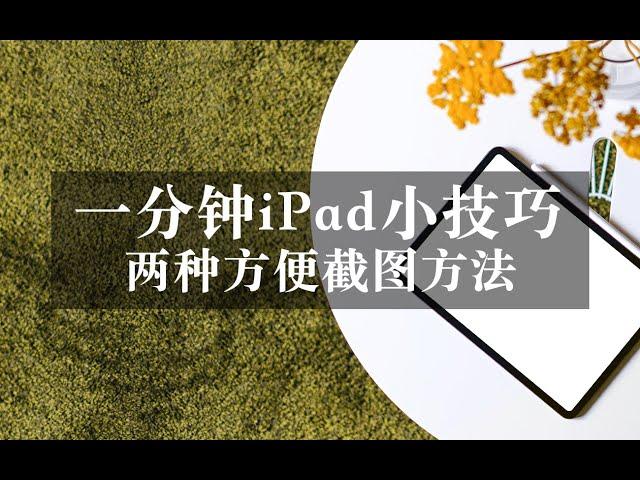 【iPad】一分钟小技巧｜两种快速截图方法｜截图设定