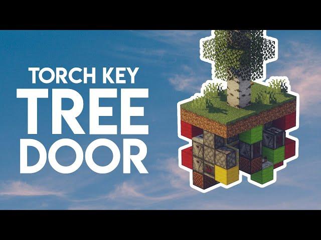 Compact Torch Key Tree Trapdoor  | Minecraft Java 1.21+ Redstone Tutorial