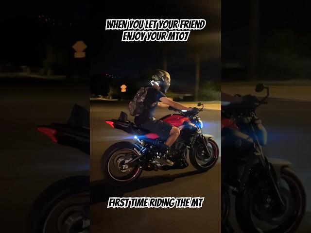 From the Grom straight to the MT07 (first time ride)