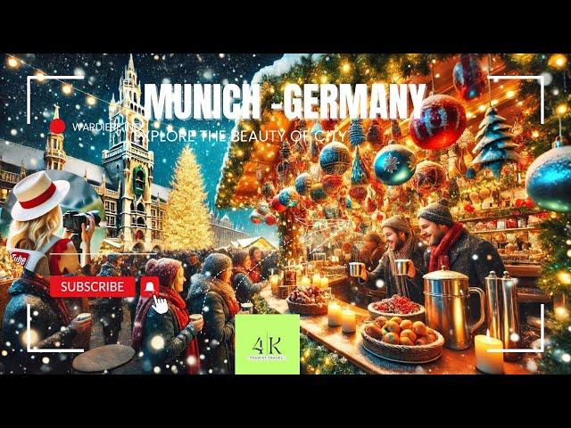 Munich - Germany - The most beautiful Christmas markets - Walking Tour - Tourist Travel 4K