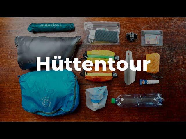 Universal PACKLISTE - Hüttentour |  Ultraleicht Hüttenwandern