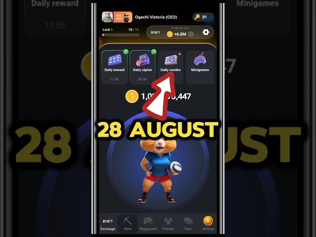 Hamster Kombat Daily Combo 28 August Today