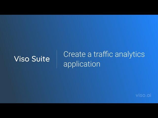 Deep Learning Application for Traffic Analytics in Smart Cities (Viso Suite)