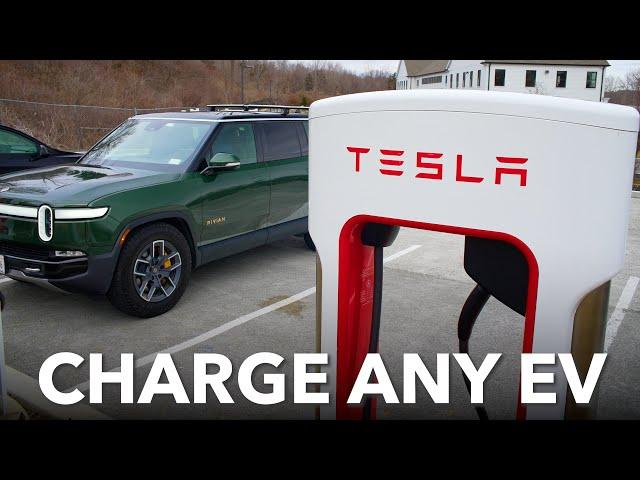 Charging non-Tesla EVs at a Supercharger | Talking Cars Bonus