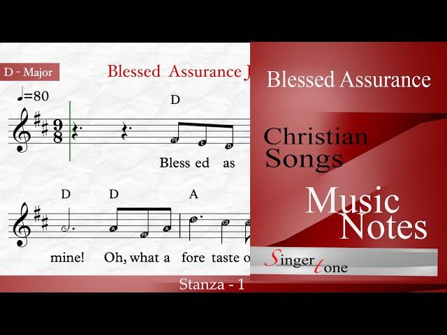 Blessed assurance, Jesus is mine | Music Notes.