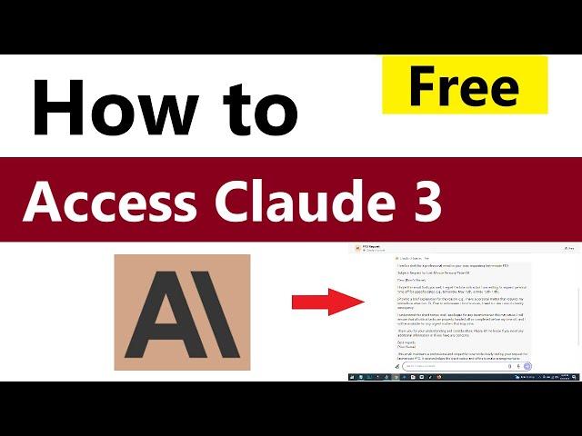 How to get claude 3 ai for free | How to access claude 3 on pc | How to use cluode 3 Ai