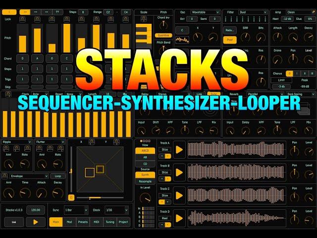 STACKS - Synth - Sequencer - Looper - Setting Up & Getting Started - iPad Tutorial