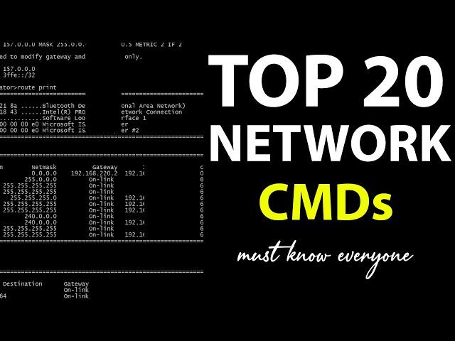 Top 20 Network Commands must know everyone || Basic network troubleshooting commands in Hindi