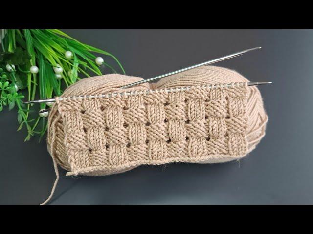 İki şiş kolay örgü yelek model anlatımı ️Eays crochet knitting patterns